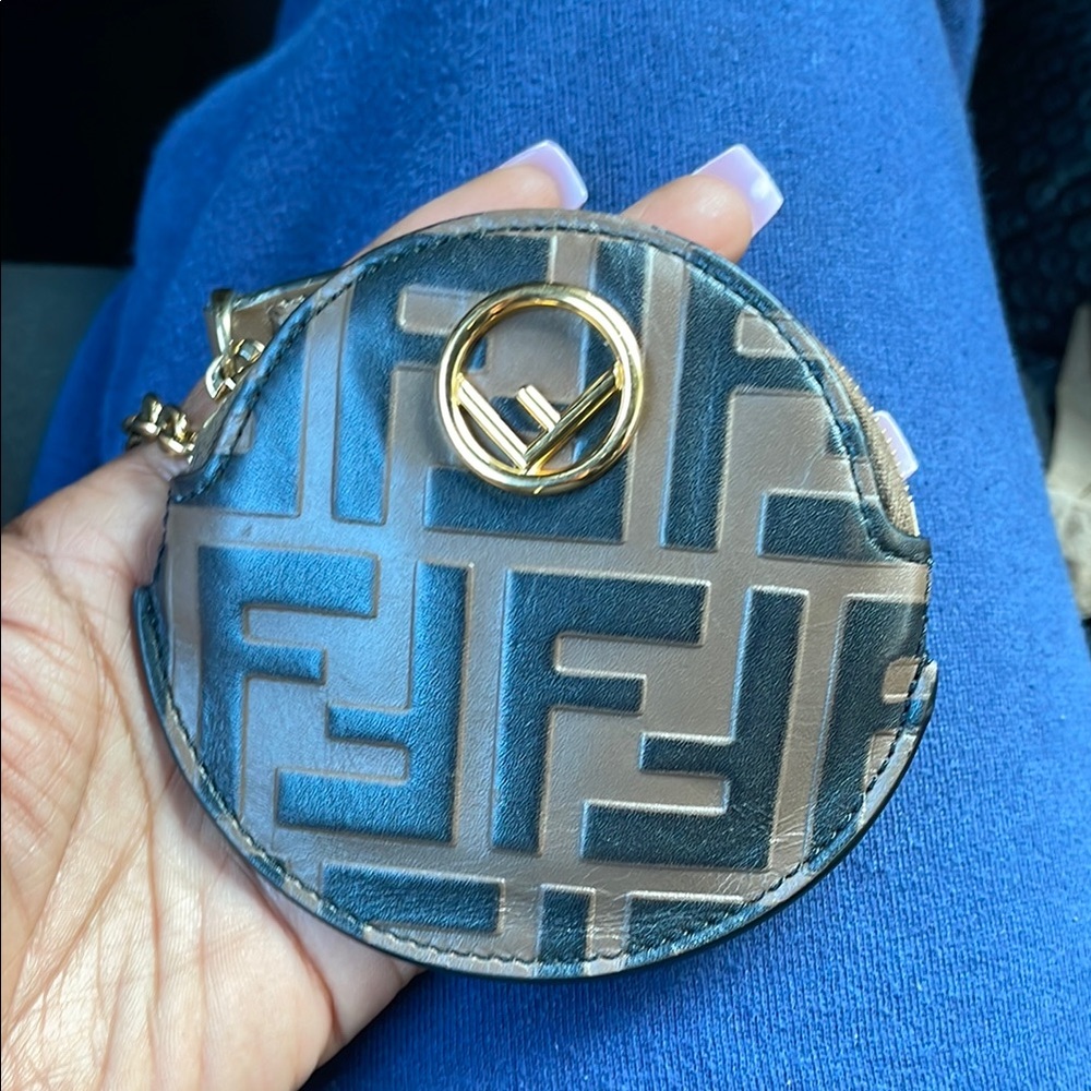 Fendi Black and Tan Coin Purse authentic